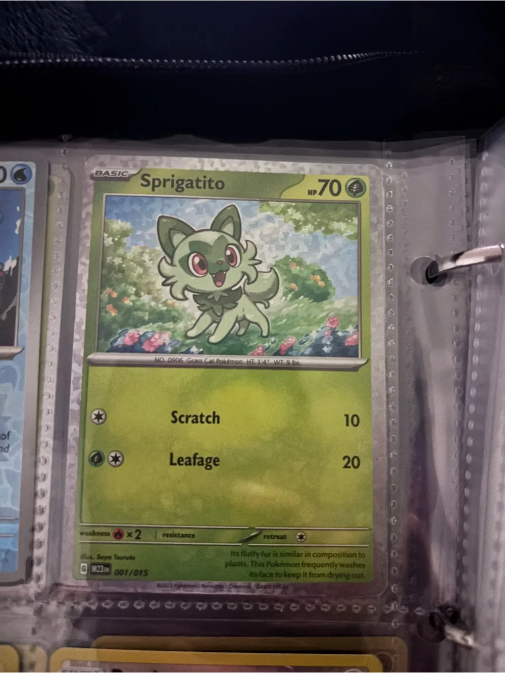 Sprigatito Trading Card - Green